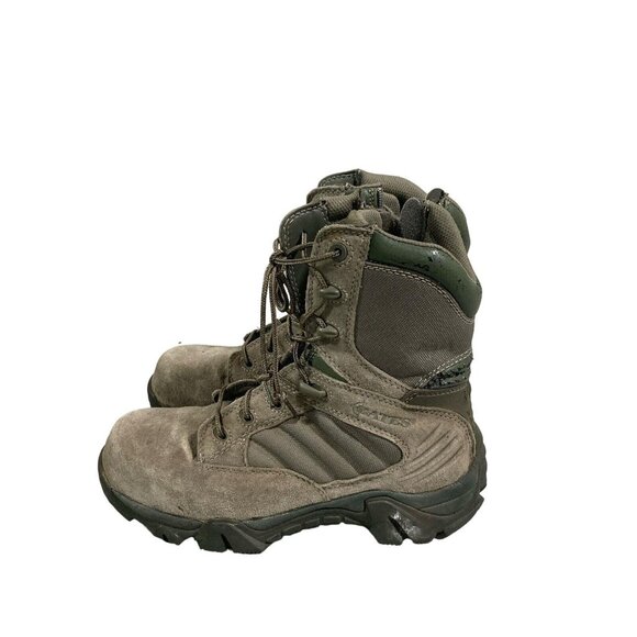 BATES‎ MEN\'S BOOTS 7.0 SAGE GREEN PREOWNED SIDE ZIP E04276 GX-8